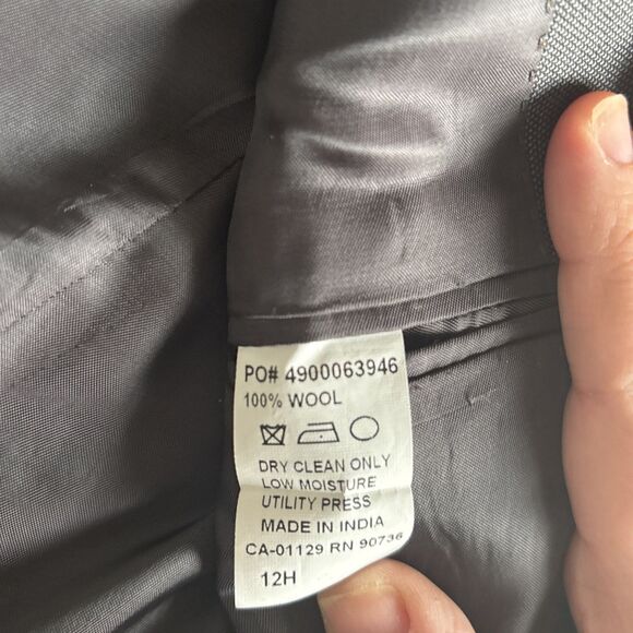 Michael Kors Big Boy Wool Size 12 Gray 2 Button Blazer Suit Jacket #90736 - Picture 7 of 7